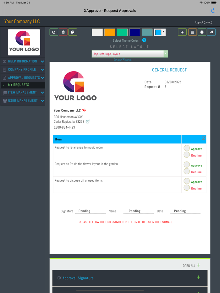 XApprove - Request Approvals
