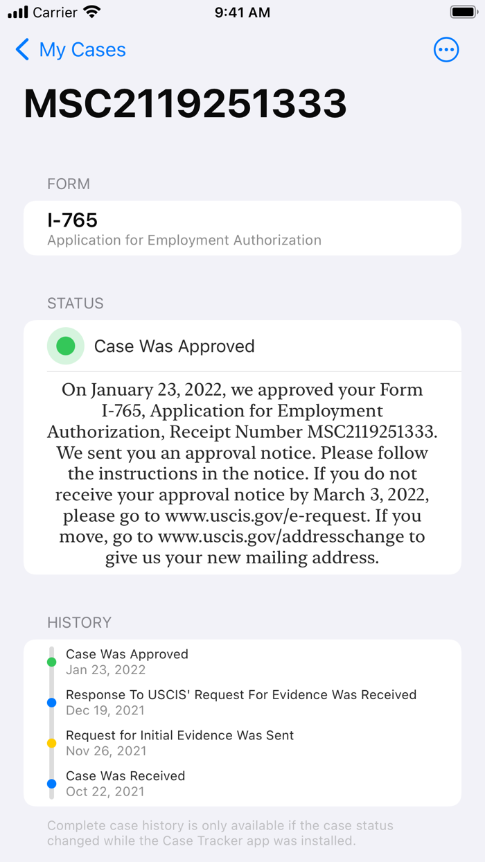 USCIS Case Tracker