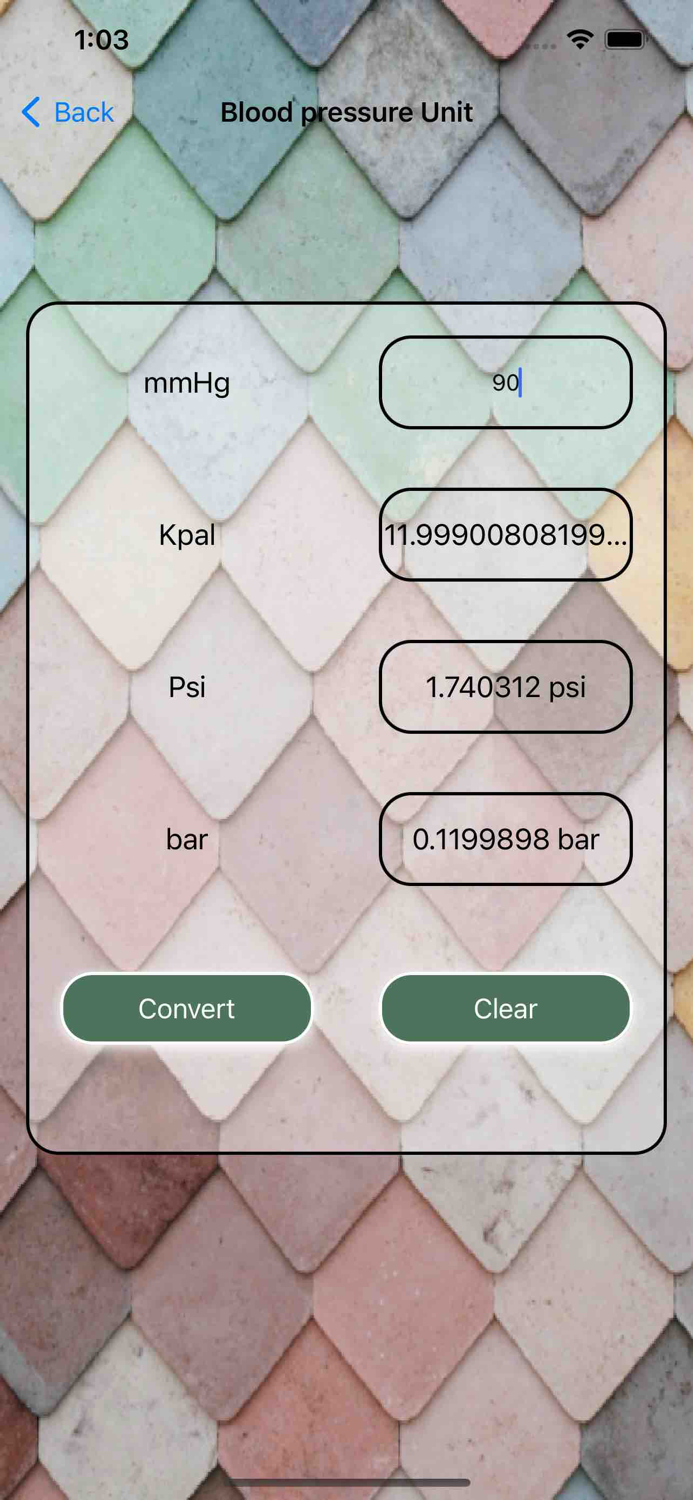 Blood Pressure Converter