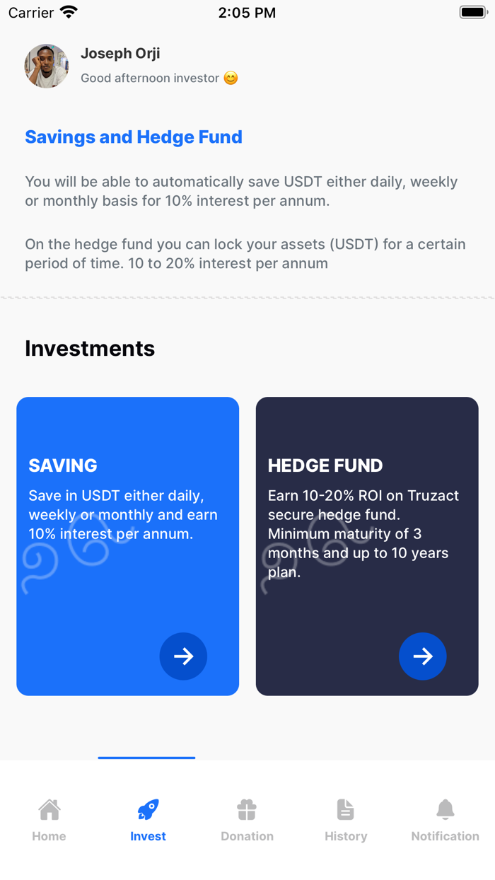 Truzact Save  invest Crypto