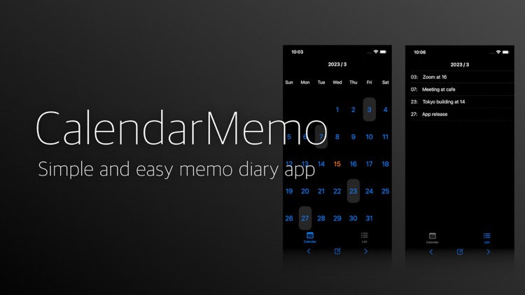 Easy to memo :CalendarMemo