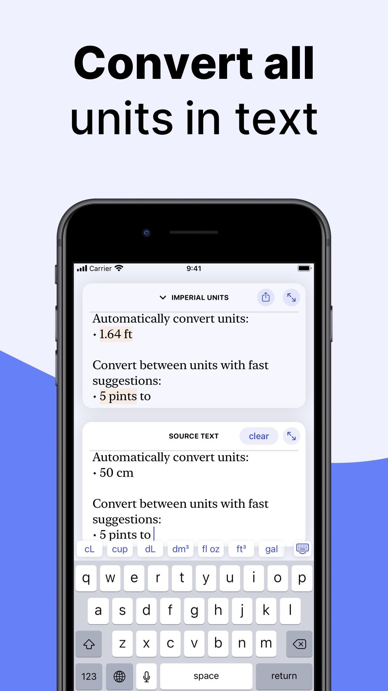Screenshot do app Uniter: Unit Conversion