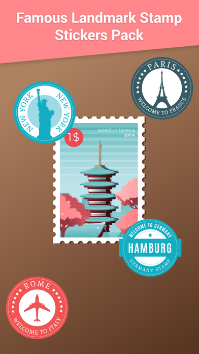 Famous Landmark Stamp Stickers screenshot 4