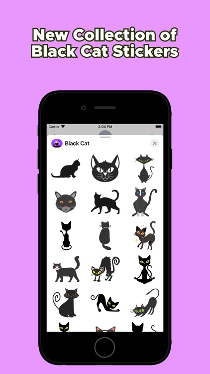 Black Cat Sticker Emojis