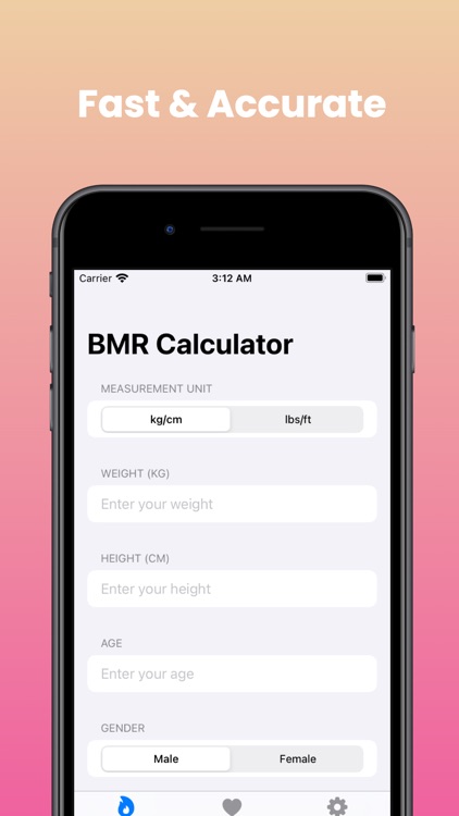 BMR - TDEE Calorie Calculator