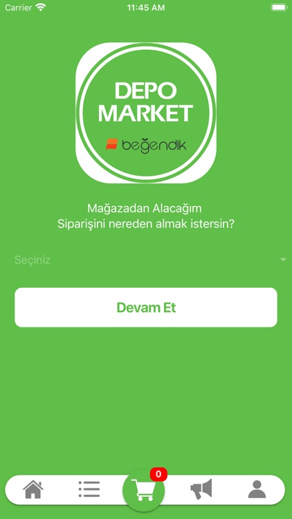 Beğendik Depo Market Gel Al