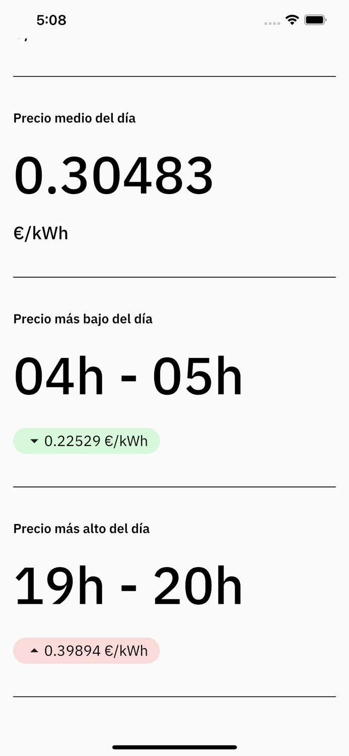 Light pricing - Tarifa luz