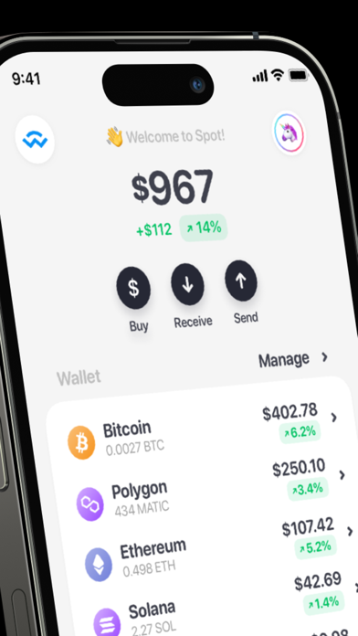 Spot: bitcoin & crypto wallet screenshot 2