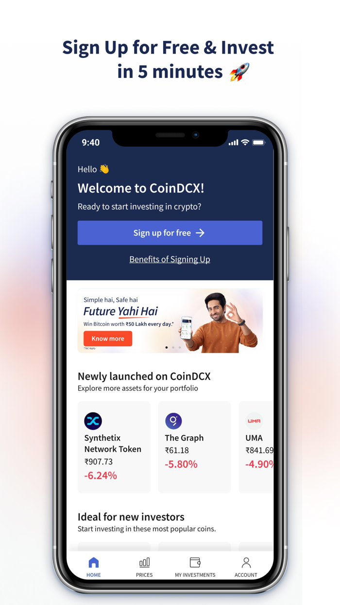 CoinDCX Crypto Investment