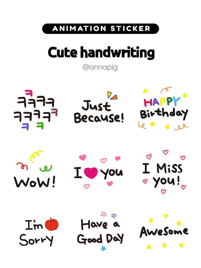 Cute handwriting