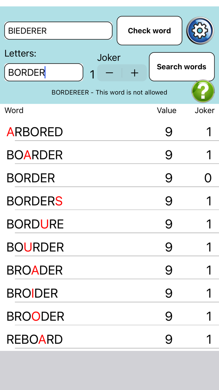 Find and check words