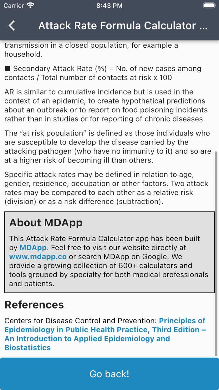 Attack Rate Formula Calculator