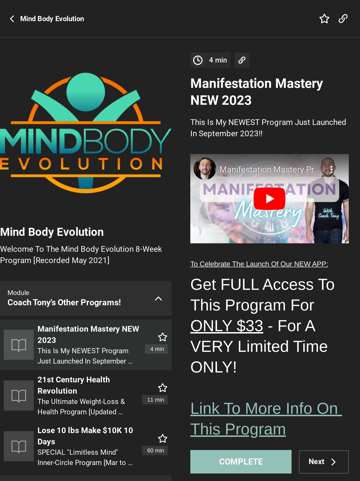 Mind Body Evolution screenshot 2