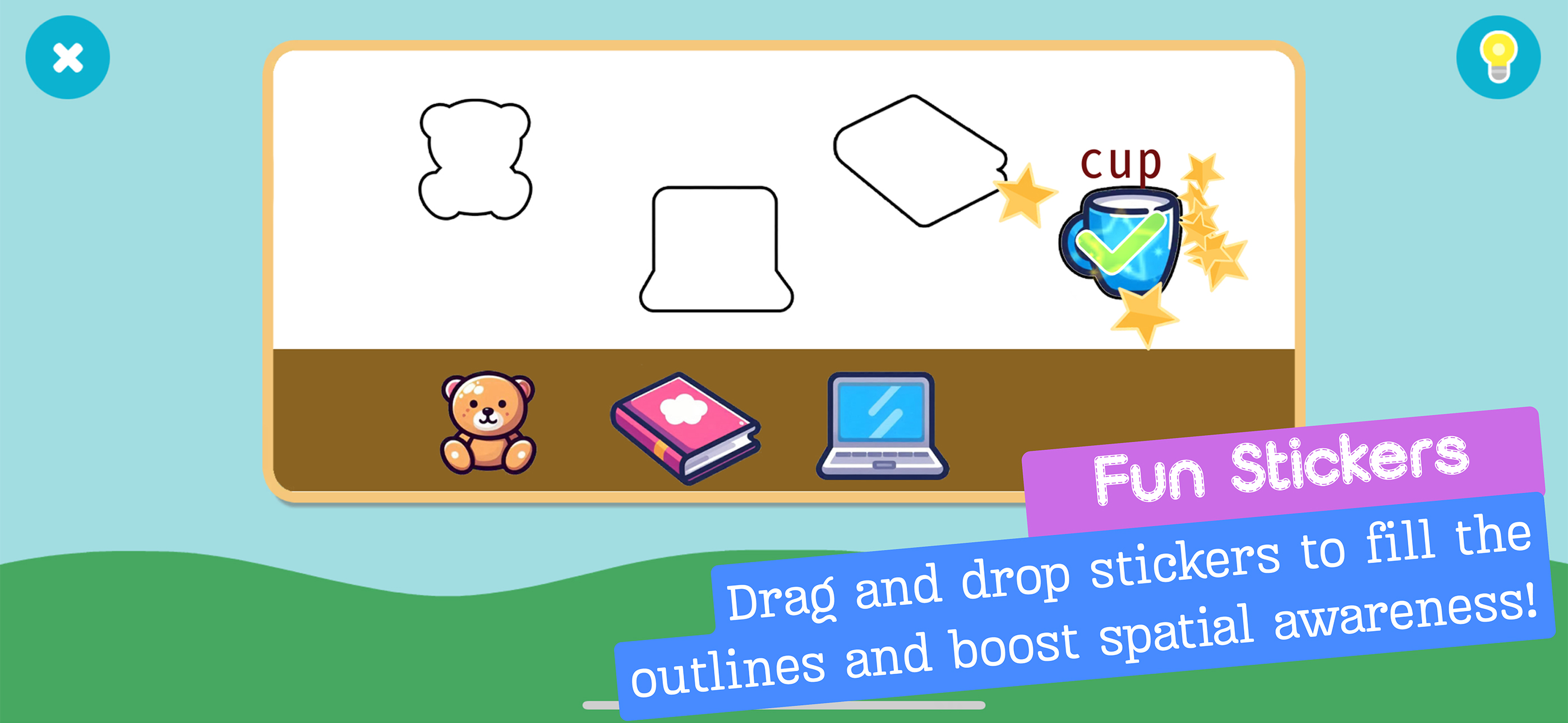 Fun Puzzle Stickers Game
