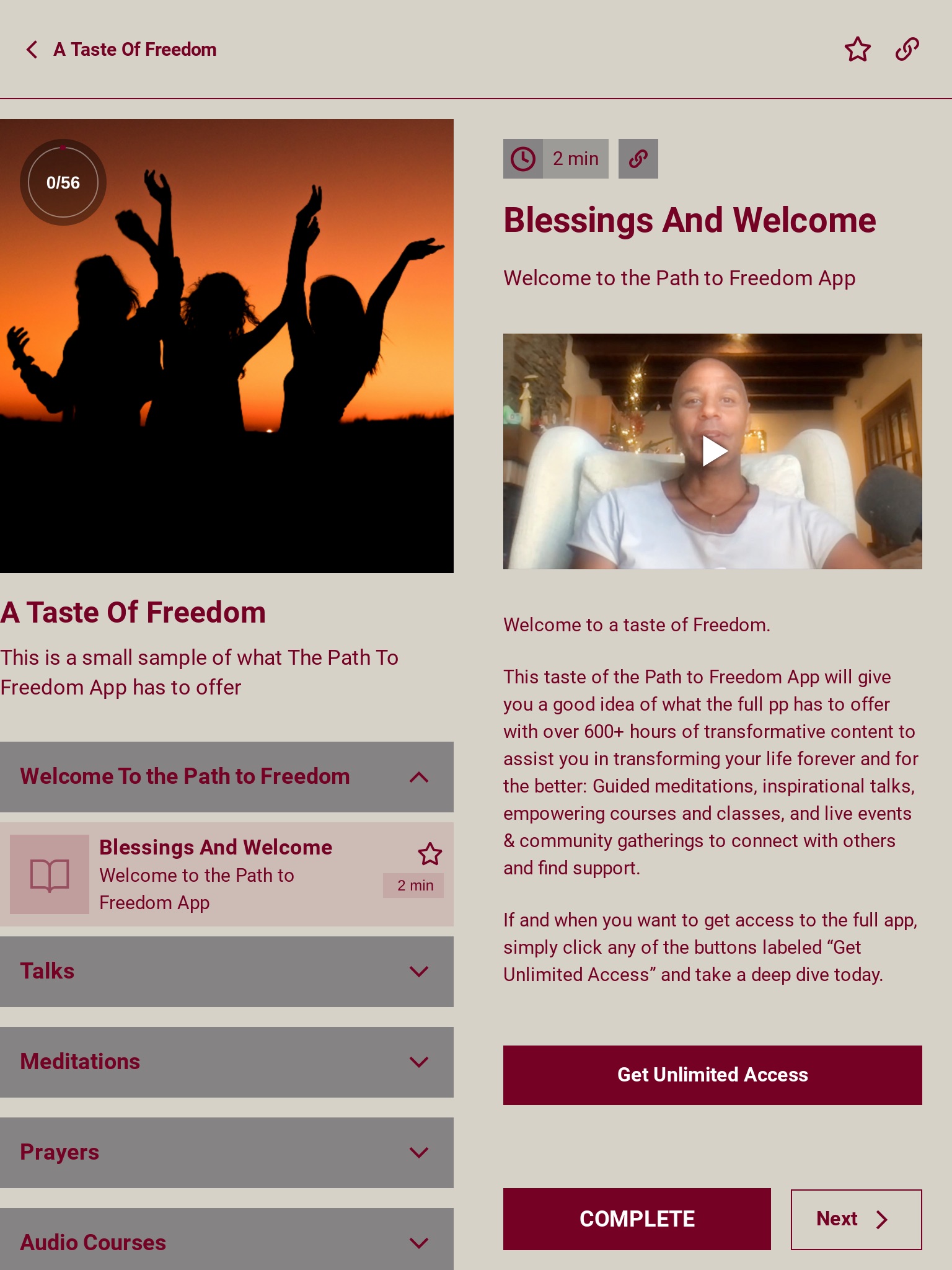 The Path To Freedom App screenshot 2